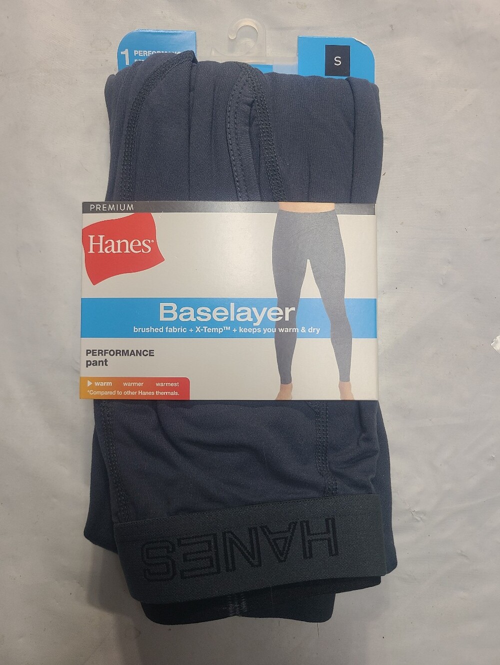 Hanes Men's Thermal Performance Pant Dark Gray Size Small